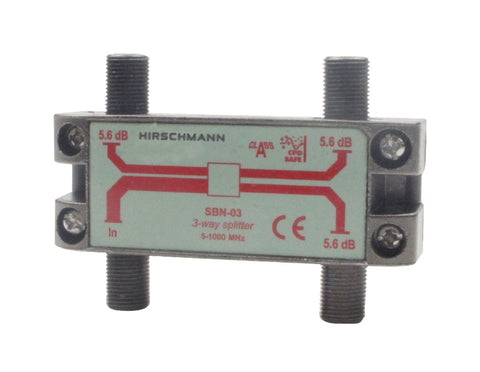 Hirschmann 695004596 Catv Splitter 5.6 Db / 5-1000 Mhz - 3 Uitgangen