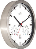 Nextime Ne-90513Wi Wandklok + Weerstation 25Cm Wit Rc Aluminium