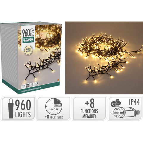 S.i.a. Treecluster Kerstboomverlichting - 960Led - Warm Wit