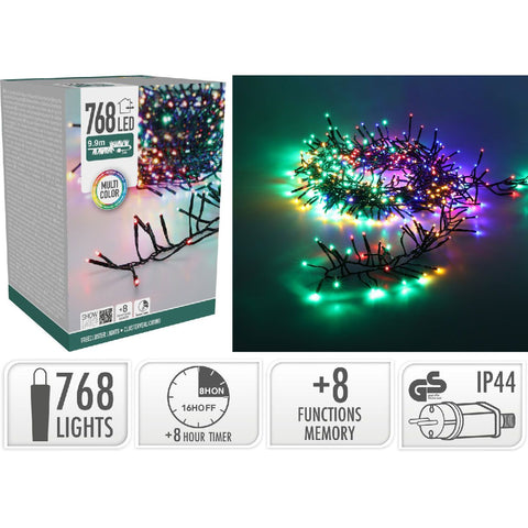 S.i.a. Treecluster Kerstboomverlichting - 768Led - Multicolor