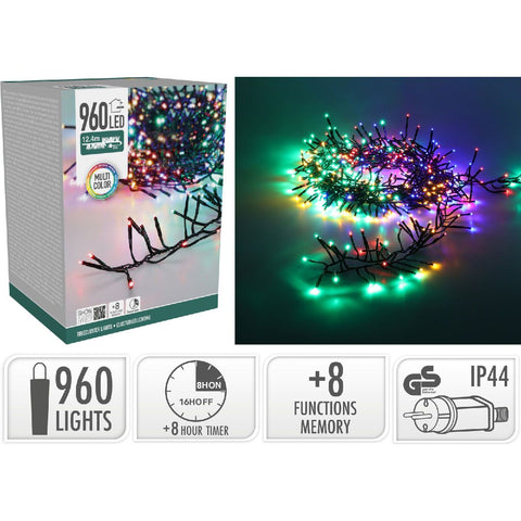 S.i.a. Treecluster Kerstboomverlichting - 960Led - Multicolor