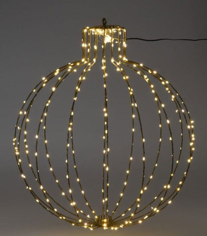 Verlichte Kerstbal - 57Cm - Zwart Frame