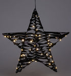 Verlichte Kerstster - Zwart - 40 Cm - 60 Led