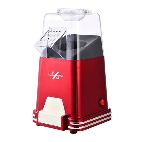 Swiss Home Swisshome Popcornmachine - Hetelucht Popcornmaker - 100W - Zonder Olie Of Boter