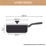 Tefal C42432 Renew+ Keramische Hapjespan 24Cm Met Deksel