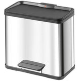 Hailo 0630-200 Öko Duo Plus L Pedaalemmer 17+9L Rvs/Zwart