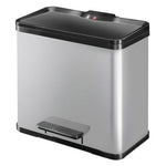 Hailo 0630-220 Öko Duo Plus L Pedaalemmer 17+9L Rvs/Zilver