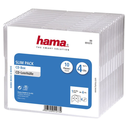 Hama Cd Doosjes &#039;Slim-Pack&#039;4 Per 10