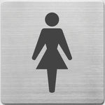 Alco Al-450-1 Pictogram Rvs 90X90X1Mm - Wc Dames -