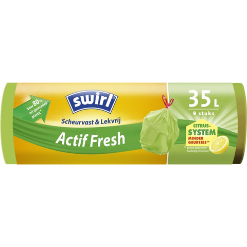 Swirl Actif Fresh Vuilniszakken Met Citroengeur 35L 9 Stuks