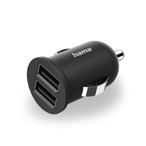 Hama 2-Voudige Usb-Oplader Sigarettenaanst. Oplaadadapter Voor Auto 2,4 A/12 W