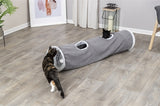 Trixie Katten Speeltunnel Harvey Velours / Pluche Grijs