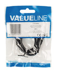 Valueline Vlap22000B05 Jack Stereo Audiokabel 3,5 Mm Mannelijk - 3,5 Mm Mannelijk 0,50 M Zwart