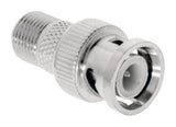 Valueline Vlsp41965M Antenne Adapter Bnc Male - F-Connector Female Zilver