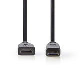 Nedis Cvgp34590Bk02 High Speed Hdmi-Kabel Met Ethernet Hdmi-Mini-Connector - Hdmi Female 0,2 M Zwart