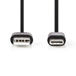 Nedis Ccgp60600Bk01 Usb 2.0-Kabel Type-C Male - A Male 0,1 M Zwart