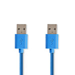 Nedis Ccgp61000Bu20 Usb 3.0-Kabel A Male - A Male 2,0 M Blauw