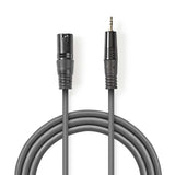 Nedis Coth15300Gy30 Xlr-Audiokabel Xlr 3-Pins Male - 3,5 Mm Male 3,0 M Grijs