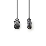 Nedis Coth15300Gy30 Xlr-Audiokabel Xlr 3-Pins Male - 3,5 Mm Male 3,0 M Grijs