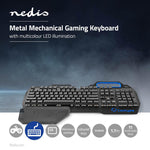 Nedis Gkbd400Bkus Mechanisch Gamingtoetsenbord Rgb-Verlichting Us Internationaal Metalen Design