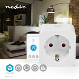 Nedis Wifip121Fwt Smartlife Smart Stekker Wi-Fi Energiemeter 3680 W Type F (Cee 7/3) -10 - 45 °C Android / Ios Wit