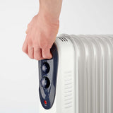 Nedis Htoi30Wt7 Mobiele Olieradiator 600 / 900 / 1500 W 7 Vinnen Instelbare Thermostaat 3 Warmte Standen Omvalpreventie Wit