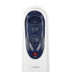 Nedis Htoi30Wt9 Mobiele Olieradiator 800 / 1200 / 2000 W 9 Vinnen Instelbare Thermostaat 3 Warmte Standen Omvalpreventie Wit