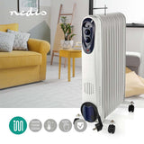 Nedis Htoi30Wt11 Mobiele Olieradiator 1000 / 1500 / 2500 W 11 Vinnen Instelbare Thermostaat 3 Warmte Standen Omvalpreventie Wit