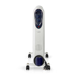 Nedis Htoi30Wt11 Mobiele Olieradiator 1000 / 1500 / 2500 W 11 Vinnen Instelbare Thermostaat 3 Warmte Standen Omvalpreventie Wit