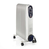 Nedis Htoi30Wt11 Mobiele Olieradiator 1000 / 1500 / 2500 W 11 Vinnen Instelbare Thermostaat 3 Warmte Standen Omvalpreventie Wit