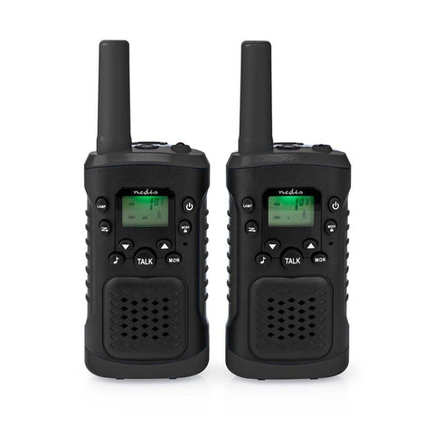 Nedis Wltk0610Bk Walkie Talkie Set 2 Handsets Tot 6 Km Frequentiekanalen: 8 Ptt / Vox Tot 3 Uur Koptelefoonoutput 2 Headsets Zwart