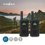 Nedis Wltk0610Bk Walkie Talkie Set 2 Handsets Tot 6 Km Frequentiekanalen: 8 Ptt / Vox Tot 3 Uur Koptelefoonoutput 2 Headsets Zwart