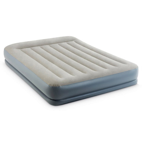 Intex 64118Np Pillow Rest Mid-Rise Luchtbed 152X203X30 Cm Grijs/Blauw