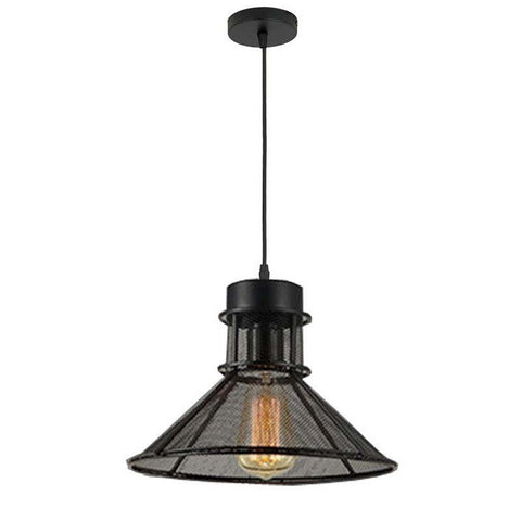 Homestyle Pro Mk110-Bb Industriële Hanglamp 28X18 Cm Zwart/Metaal