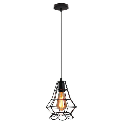 Homestyle Pro Mk012-B Industriële Hanglamp 19X22 Cm Zwart/Metaal