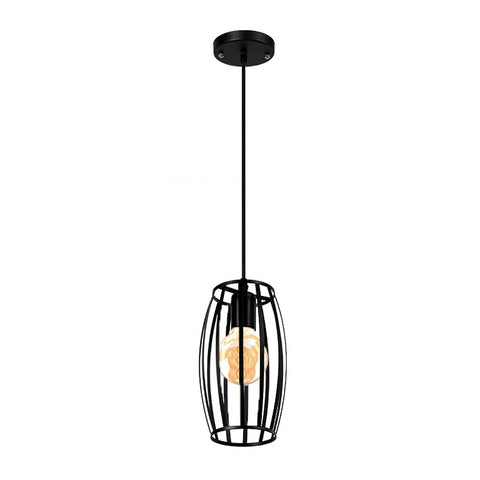 Homestyle Pro Mk011-B Industriële Hanglamp 14X23 Cm Zwart/Metaal