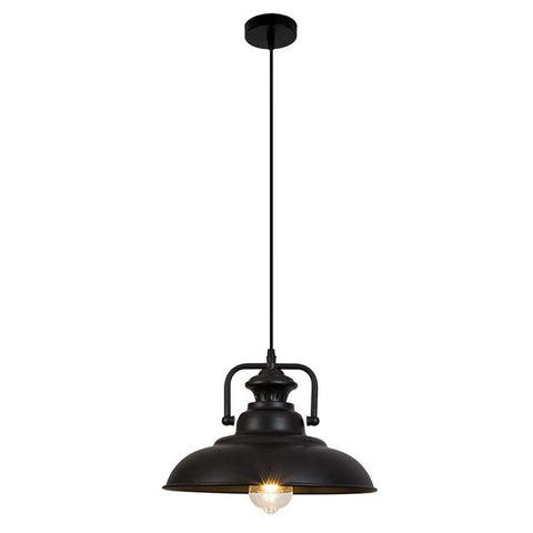 Homestyle Pro Mk103-Bb Industriële Hanglamp 38X21 Cm Zwart/Metaal