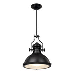 Homestyle Pro Mk102-Wb Industriële Hanglamp 32X35 Cm Zwart/Wit/Metaal