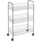 Tomado-Metaltex Tomado Metaltex Keuken/Badkamer Opbergtrolley Lugano 41X23X63 Cm Wieltjes