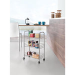 Tomado-Metaltex Tomado Metaltex Keuken/Badkamer Opbergtrolley Lugano 41X23X63 Cm Wieltjes