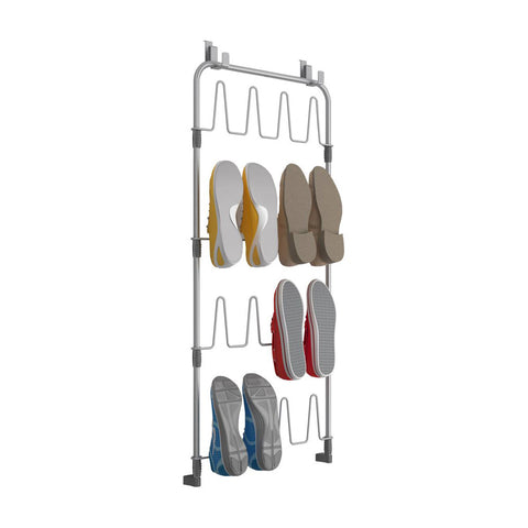 Tomado-Metaltex Over The Door Space Saver Shoes@Door Schoenenetage Voor Deur Zilver