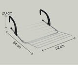 Tomado-Metaltex Tomado Seram Hangdroogrek 7M Drooglengte Verstelbare Armen Zwart