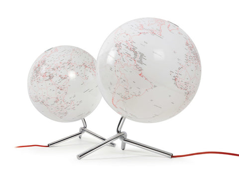 Atmosphere Nr-0331Nono-Gb Globe Nodo 30Cm Diameter Met Verlichting Wit / Rood