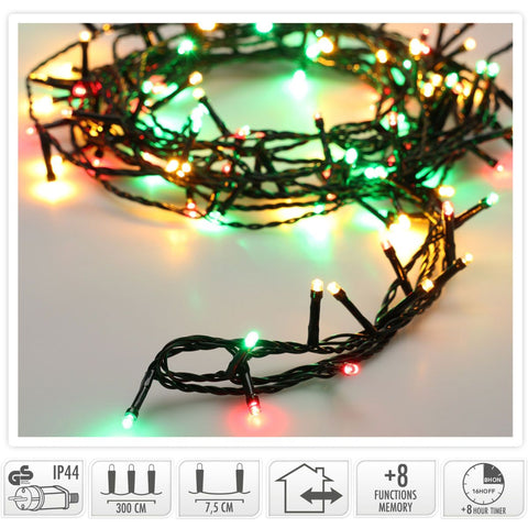 Kerstverlichting 480 Led- 36M - Three Tone Traditional - Timer - Lichtfuncties - Geheugen - Buiten