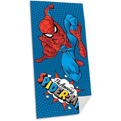 Spiderman Strandlaken 70X140 Cm Blauw/Katoen