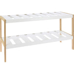 Storage Solutions Schoenenrek Van Bamboe En Mdf - 70 X 26 X H36 Cm