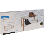 Storage Solutions Schoenenrek Van Bamboe En Mdf - 70 X 26 X H36 Cm