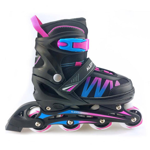 Alert Inline Skates Maat 35-38 Roze/Blauw/Zwart