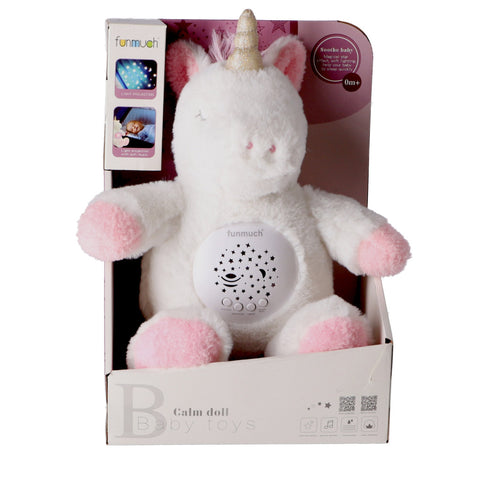 Overige Merken Knuffelprojector Unicorn + Licht En Geluid