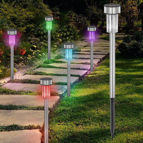 Outdoor Lights Solar Stekers 10 Stuks Led Verschillende Lichtkleuren